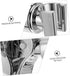 Uonlytech Silver Suction Cup Shower Head Holder Bracket Handheld Wall Mount for Bathroom Stainless Steel No Drill