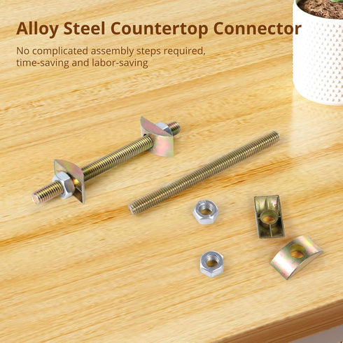 10 Pack Countertop Connector, Furniture Fastening Connectors, Miter Draw Bolt Flip Connector, 5/16" x 3-1/2"