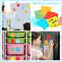 Crtiin 24 Pack Dry Erase Sticky Notes, Colorful 3 x 3 Inch, Reusable Whiteboard Stickers with 2 Markers