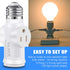 3 Prong Light Socket to Plug Adapter, E26 Outdoor Light with Outlet, E27 Light Bulb to 2/3 Prong Splitter