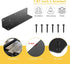 8" 2" 2" 3mm (Black-4PCS) x x L Brackets Heavy Duty, Large Iron Corner Bracket Metal Joint, Thickness Including Screws