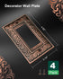 4-Pack Paisley Pattern Decorative Outlet Cover Plate, Antique Copper Metal Wall Plate for Electrical Outlets