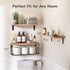 Amada Bathroom Shelves Over Toilet with Storage Basket, Floating Wall Shelf for Home Organization & Wall Decor