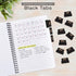 Global Printed Products Monthly Adhesive Tabs - 12 Black and 12 Colorful Tabs, Set of 24