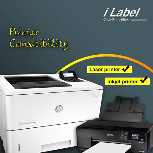 Full Sheet Label Sticker Paper, 8.5" x 11" for Laser & Inkjet Printers, 500 Sheets