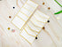 White Pearlescent Paper Envelopes, 3.5 x 5.1, with Gold Border Decoration, Luxurious for Wedding & Party Invitations