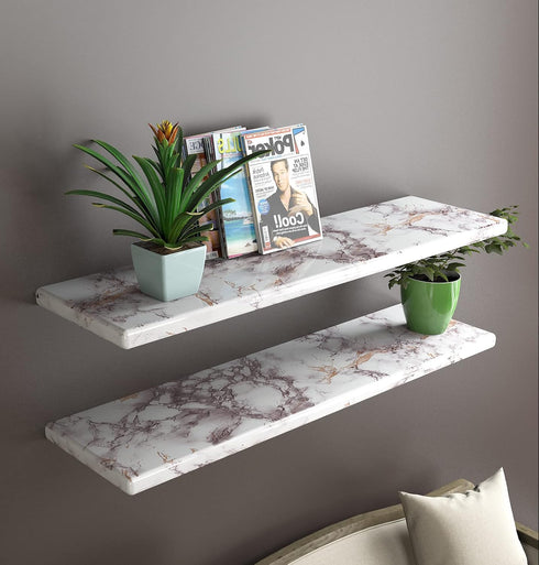 85" x15.8" White Brown Marble Contact Paper, Glossy Peel and Stick Wallpaper for Kitchen and Bathroom Countertops