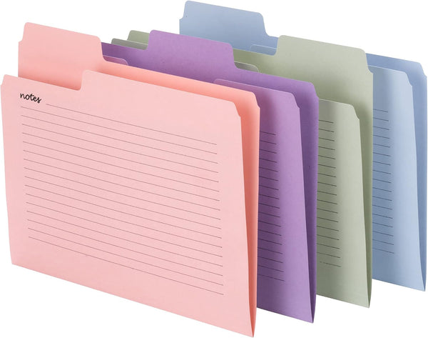 Smead SuperTab Oversized Tab File Folders, 1/3-Cut Oversized Tabs, Letter Size, Assorted Colors, 12 per Pack