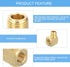 uxcell Brass Pipe Fitting 90 Degree Barstock Street Elbow, 1/4" NPT Pipe Connector for Gas, Air, Oil, 2pcs
