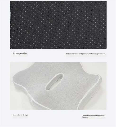 Generic Use(1) Office Chair Cushion, Memory Foam Seat Cushion with Hollow Design, Non-Slip Orthopedic Coccyx Pillow