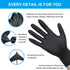FINITEX Black Nitrile Disposable Gloves - 5mil Powder-free Medical Exam Gloves, 100 PCS (Small)