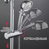 xlehoely 18-25MM O.D.,360 Shower Head Holder for Slide Bar,Adjustable Shower Bracket Holder for Slide Bar Slider Clamp