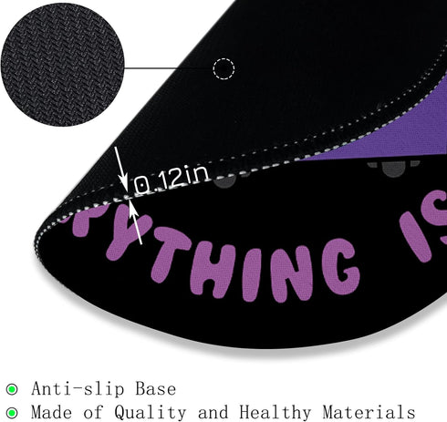 Gctriki Dumpster on Fire Mouse Pad, Cute Round Mouse Pads for Desk, Funny Purple Mousepad for Laptop Gaming