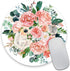 Smooffly Watercolor Floral Round Mouse Pad, Bright Pink Vivid Flowers, Non-Slip Rubber for Computers