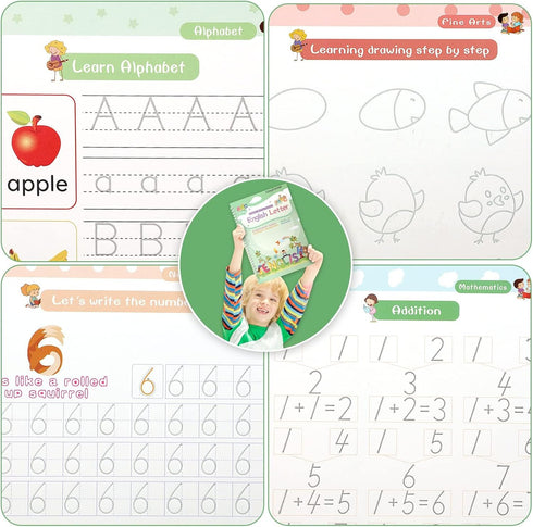 CosyCorner (5) Magical Handwriting Workbooks Handwriting Practice Magic Copybook, Handwriting Aid Magic Pen Reusable