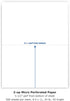PrintWorks Half Sheet Perforated Paper, 8.5 x 11, 24 lb, 500 Sheets, White (04118) by PrintWorks