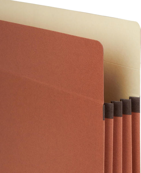 Blue Summit Expanding File Pockets, Letter Size, 3.5” Expansion, Redrope – 10 Folders