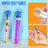 Teenitor 50 Pack Clear Plastic Test Tubes with Blue Caps - 16×100mm for Jewelry & Experiments