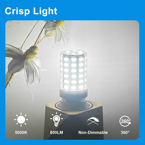 Kei D28a Kel 2811 E17 LED Freezer Light Bulb Replacement, Intermediate Base Light Bulbs for Refrigerator, 800LM