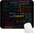Custom Inspirational Quote Gaming Mouse Pad, Christian Bible Verse Scripture Quotes Colorful Design Art