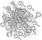 Axe Sickle Silver 1 Inch Screw Eyes, Metal Eye Hooks, Small Eyelet Screws, 100 Pcs