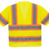 Portwest US383 Augusta Sleeved Hi Vis Reflective Safety Vest with Pockets ANSI Class 3 Yellow, 7X-Large