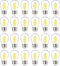 ALAMPEVER LED String Light Bulbs, E26 Outdoor Replacement, 24 Pack, 5W, 2200K Warm White, Non-Dimmable