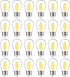 ALAMPEVER LED String Light Bulbs, E26 Outdoor Replacement, 24 Pack, 5W, 2200K Warm White, Non-Dimmable