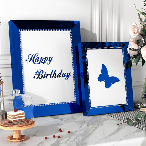 WESTICK Blue Mirror Sticker Sheet Self Adhesive Mirror Wallpaper Peel and Stick Wall Sticker Mirror Contact Paper for Bedroom Kitchen Cabinets Appliance Camper Countertops Refrigerators 15.75"x 80" by WESTICK