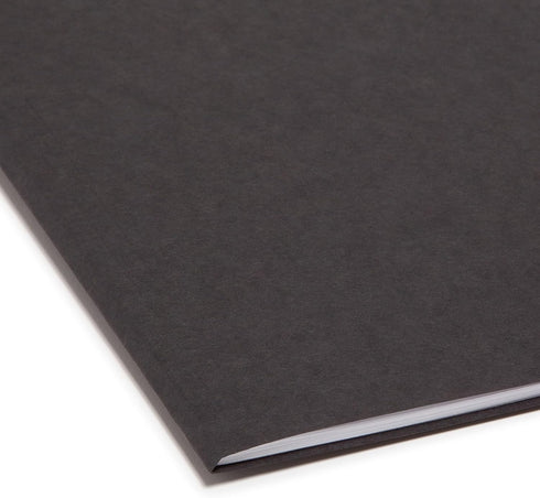 Smead Reversible File Folder, 1/2-Cut Printed Tab, Letter Size, Black, 100 per Box (10364)