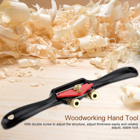 Draw Knife, 10" Adjustable SpokeShave with Flat Base, Metal Blade Wood Working Hand Tool for Wood Craft