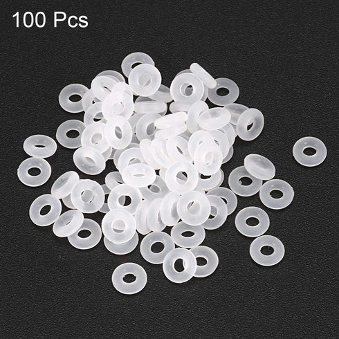uxcell Silicone O-Rings, 9mm OD 6mm ID 1.5mm Width VMQ Seal Gasket for Compressor Valves Pipe Repair, White, Pack of 100