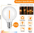 Mlambert G40 LED Replacement Light Bulbs for String Lights, Dimmable E12 Base Shatterproof Bulbs, 1W Equal to 5W, Amber