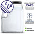 Stock Your Home 128 Ounce Wide Mouth Gallon Jugs (2 Pack) - Clear Plastic Oblong Containers with Handle for Home,