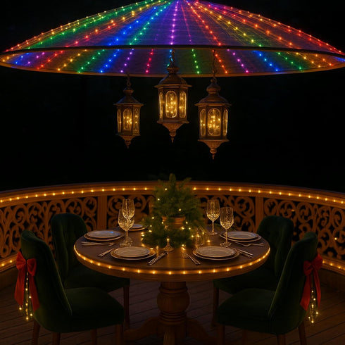 66ft 200 16 8 LED Waterproof String Lights, Color Changing Outdoor/Indoor Rope Lights Plug in with Remote, Colors