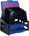 Officemate Incline Sorter - 2 Trays, 5-Compartments, Plastic, Black, 9.12w x 13.5d x 14h (22112)