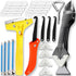 Grout Removal Tool Kit: 24-in-1 Caulking Tools with Silicone Glass Glue, Scraper & Finishing Tools for Home Renovation