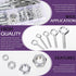 Swpeet 116Pcs 58 Set Carbon Steel Eye Bolt Screw with Nut Assortment Kit, Screw Eyes for Ornaments, Toys, Craft Gifts