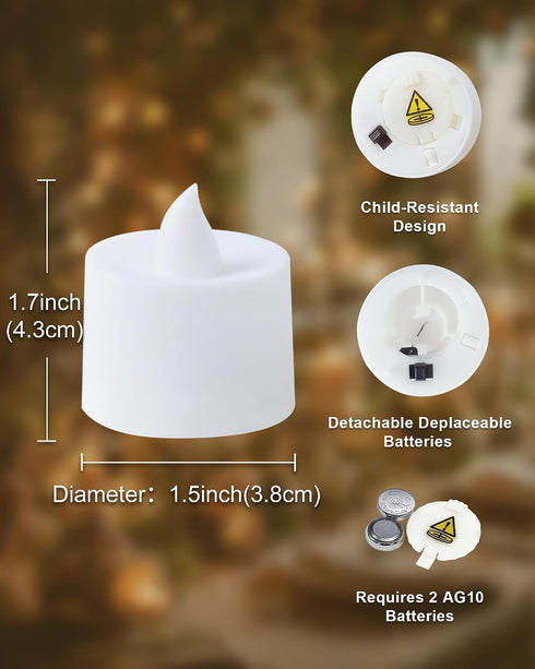 12/24/50/100/150 Pack Festival12 Pack, Amagic LED Tea Lights, Flameless Votive Candles, Battery Operated Tealights