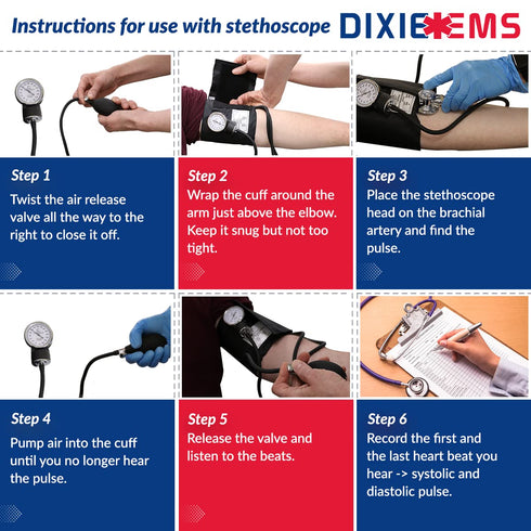 Deluxe Royal Blue Blood Pressure and Stethoscope Kit for Medical Professionals