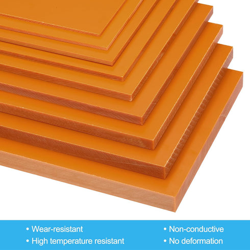 PATIKIL 300x300x15mm Phenolic Plastic Board, 1 Pcs Resin Laminated Sheet for DIY and Crafts