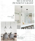 8.7", Industrial Pendant Lights Kitchen Island Black Hanging Light Fixtures with Clear Glass and Metal Cage, Farmhouse