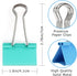 ZZTX Large Binder Clips Paper Clamps Clips Assorted Color, 1.6 Inches, 24 Pieces by ZZTX