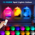 2 Pack Rechargeable LED Spotlight for Indoor, Wireless RGB Spot Light with Remote, Magnetic Picture Battery Operated