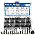 NINDEJIN 450 PCS Miniature Screws Assortment Set, Phillips Flat Head M2.3 M2.6 M3, Black Self-Tapping for Electronics