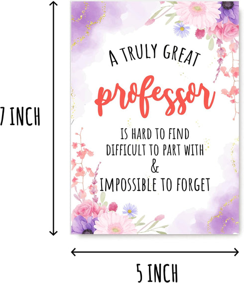 GoGiDesigns Great Professor Is Hard To Find Card - Professor Appreciation Floral Card - Professor Thanks Funny Card