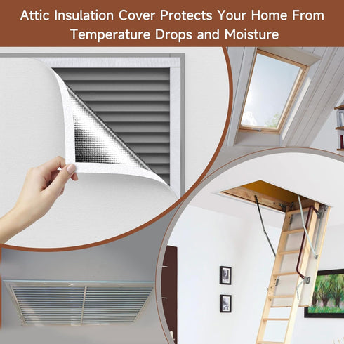 39"x55" BJADE'S Insulation Cover for Attic Fan, Attic Ceiling Insulation Shutter Seal Cover,Attic Door Insulation