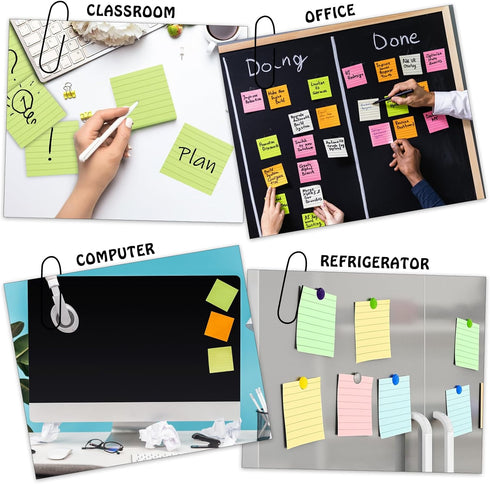 Fainne Sticky Notes (120 Pads) - 3x3 Bulk Colors, Self Stick Pads, 50 Sheets/Pad for Office School Home Supplies