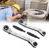 gohantee HVAC Service Wrench Tools, Air Conditioner Valve Ratchet Wrench with Bit Adapter Kit