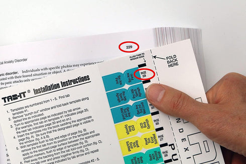 DSM-5-TR Index Tabs by TAB-IT, Color Coded by Diagnosis, Includes Easy Installation Template